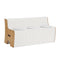 Artiss Folding Kraft Paper Sofa 3 Seater Accordion Bench with PU Leather Cushion Collapsible Couch 300kg Capacity 150x59x63cm