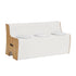 Artiss Folding Kraft Paper Sofa 3 Seater Accordion Bench with PU Leather Cushion Collapsible Couch 300kg Capacity 150x59x63cm