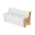 Artiss Folding Kraft Paper Sofa 3 Seater Accordion Bench with PU Leather Cushion Collapsible Couch 300kg Capacity 150x59x63cm