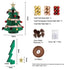 Jingle Jollys Paper Christmas Tree 47CM w/ Star Topper Xmas Decor Tabletop Green DIY Ornament Set