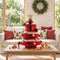 Jingle Jollys Paper Christmas Tree 47CM w/ Star Topper Xmas Decoration Tabletop Red DIY Ornament Set