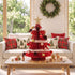Jingle Jollys Paper Christmas Tree 47CM w/ Star Topper Xmas Decoration Tabletop Red DIY Ornament Set