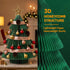 Paper Christmas Tree 61cm with Star Topper Tabletop Green DIY Ornament