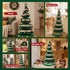 Jingle Jollys Paper Christmas Tree 111CM w/ Star Topper LEDs Xmas Decorations Kit Home Office Green