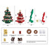 Jingle Jollys 2PCS Folding Tabletop Christmas Tree Xmas Decorations Red & Green