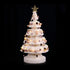 Paper Christmas Tree 114cm with Star Topper LEDs Xmas Decoration White