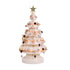Paper Christmas Tree 114cm with Star Topper LEDs Xmas Decoration White