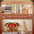 Paper Christmas Tree 114cm with Star Topper LEDs Xmas Decoration White