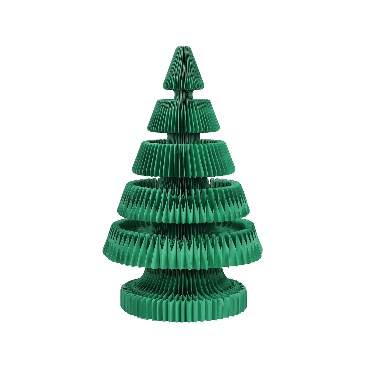 Paper Christmas Tree 87cm with Star Topper LEDs Xmas Decoration Green Set