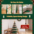 Paper Christmas Tree 87cm with Star Topper LEDs Xmas Decoration Green Set