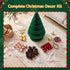 Paper Christmas Tree 87cm with Star Topper LEDs Xmas Decoration Green Set