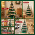 Paper Christmas Tree 87cm with Star Topper LEDs Xmas Decoration Green Set