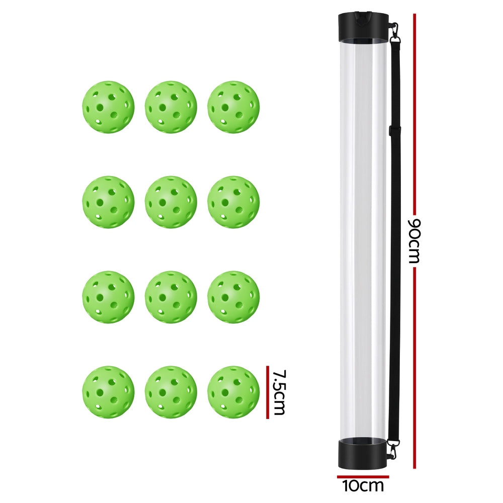 12PC Pickleball Collector Set Multi-Ball Retriever Portable Storage Adjustable Strap