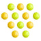 12PC Pickleballs Set 40-Hole Design Indoor Outdoor Durable PE Balls Green/Yellow