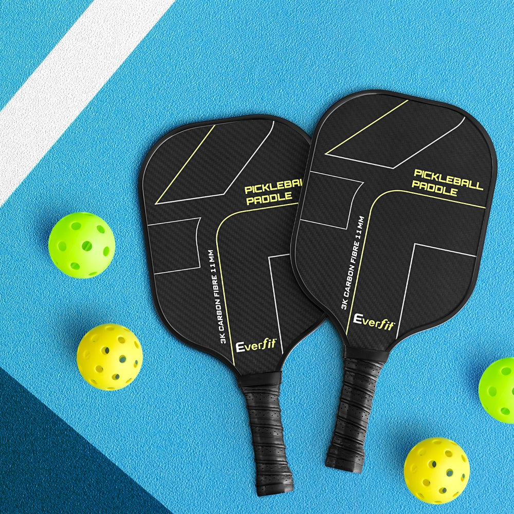 2PCS Pickleball Paddles Set Outdoor Pickle Balls Rackets with Cover Bag Training