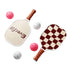 Pickleball Paddle Set Fibreglass Racquet Honeycomb Core With Bag Brown
