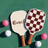 Pickleball Paddle Set Fibreglass Racquet Honeycomb Core With Bag Brown