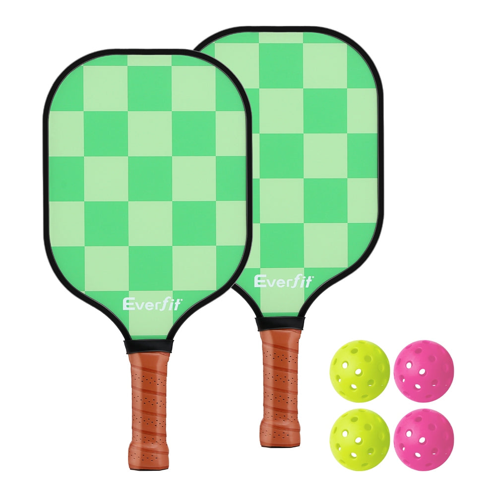 Pickleball Paddle Set Fiberglass with Balls Bag Tournament Kit 2PCS Pickle Balls Rackets