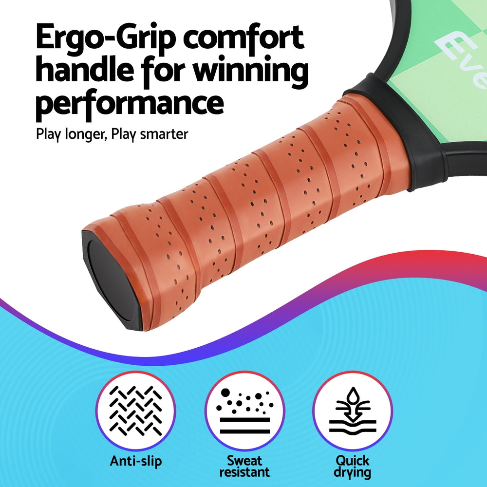 Pickleball Paddle Set Fiberglass with Balls Bag Tournament Kit 2PCS Pickle Balls Rackets