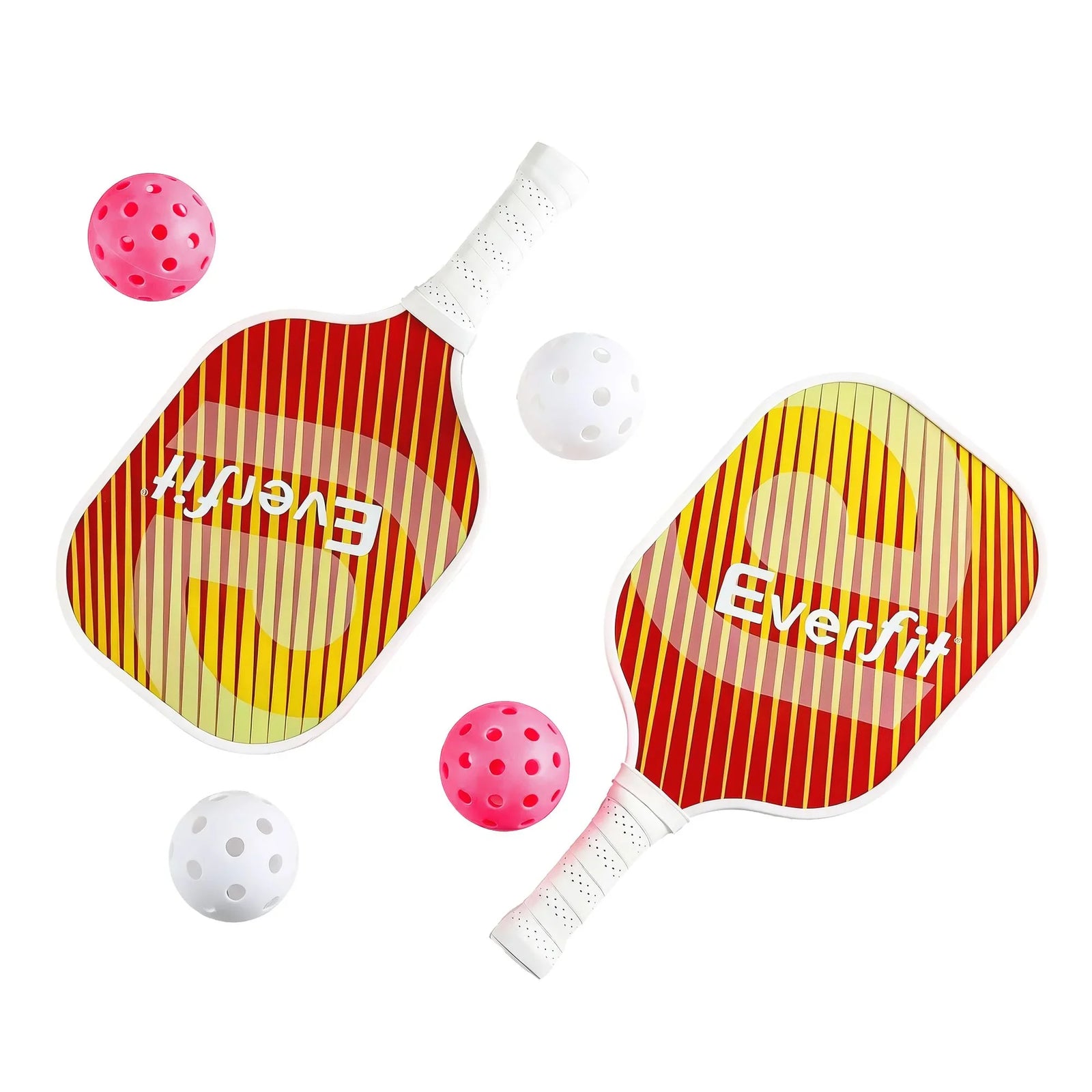 Pickleball Paddle Set Fibreglass Racquet Honeycomb Core With Bag Orange