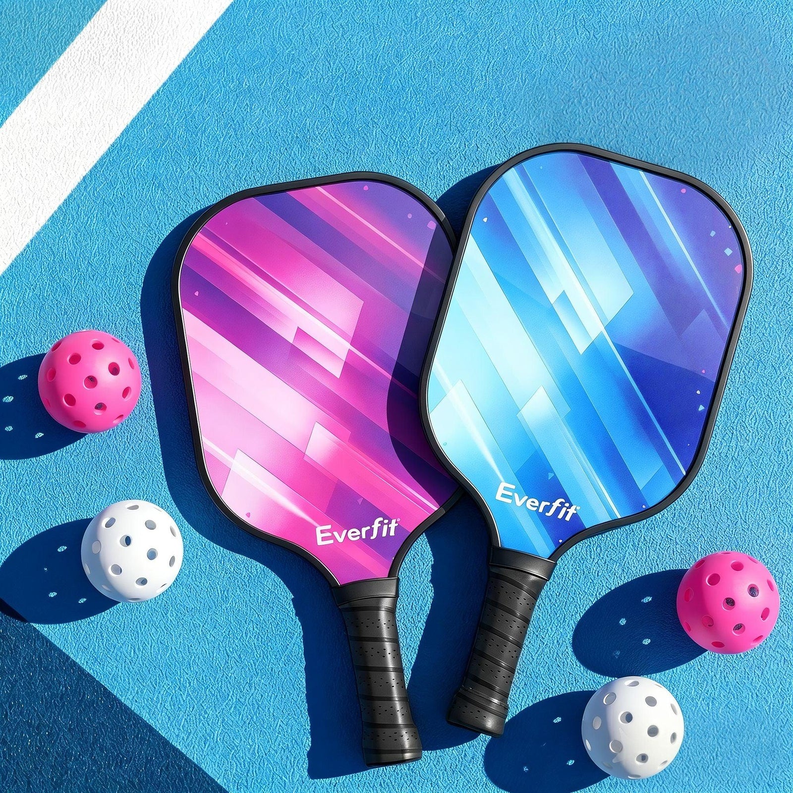 Pickleball Paddle Set Fibreglass Racquet Honeycomb Core With Bag