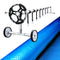 Aquabuddy Pool Cover 500 Micron 10x4m Blue Swimming Pool Solar Blanket 5.5m Roller