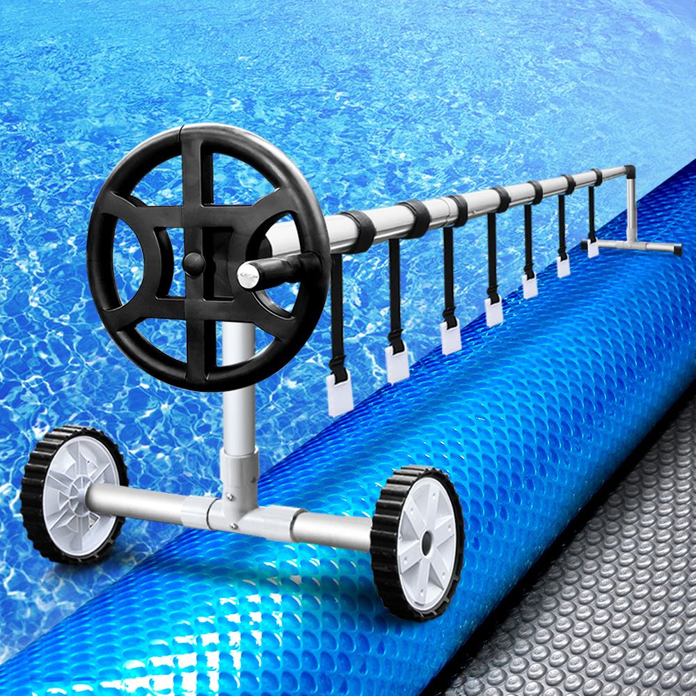 10x4M Solar Pool Cover with Aluminium Roller System 4.05m Width