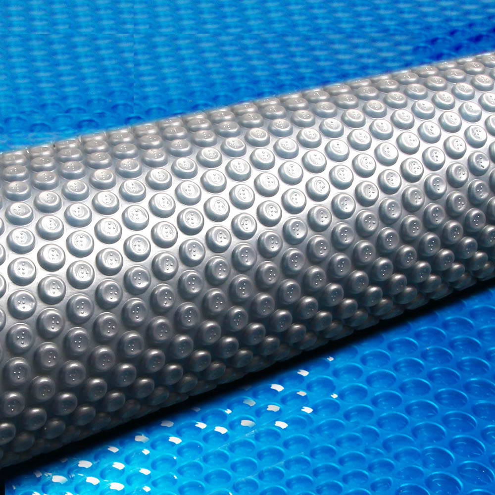 Pool Cover 500 Micron 10.5x4.2m Swimming Pool Solar Blanket Blue Silver