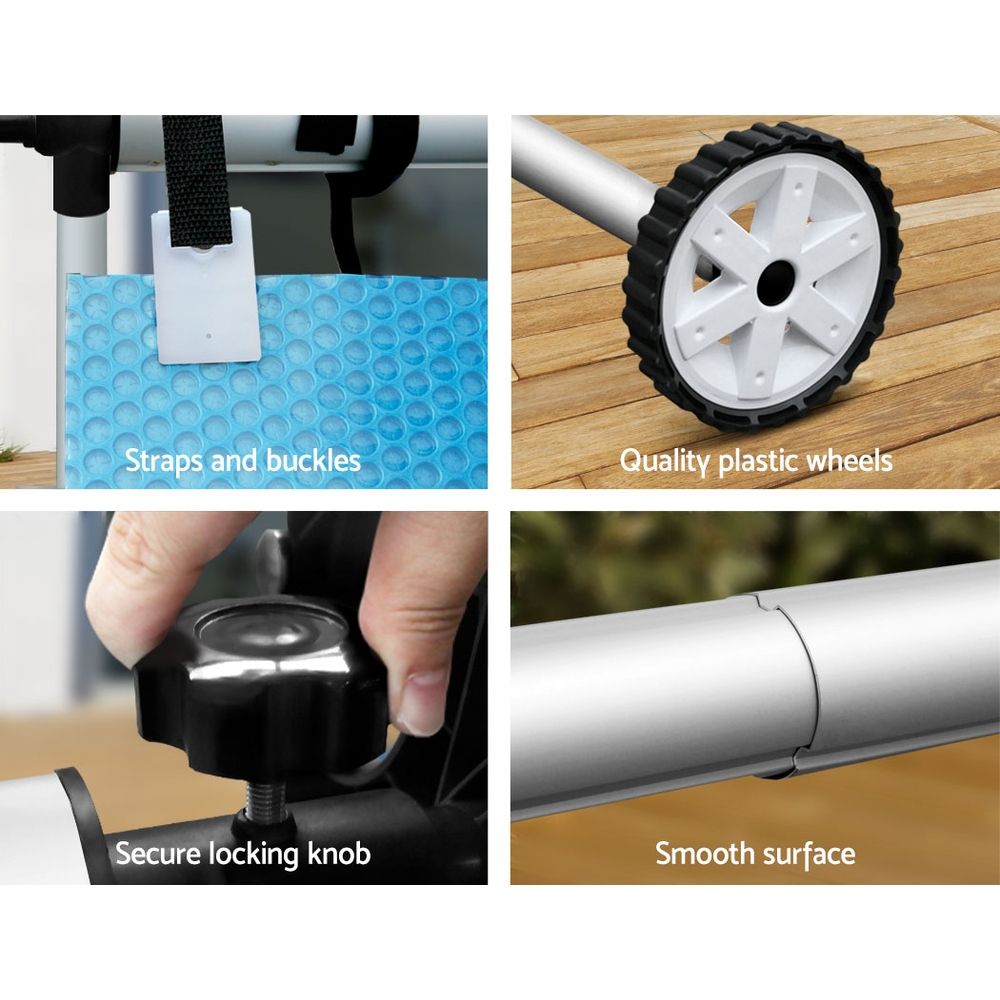 11x4.8M Solar Pool Cover with Aluminium Adjustable Roller Set