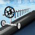Pool Cover 600 Micron 11x4.8m w/ Roller 5.55m Black Solar Blanket