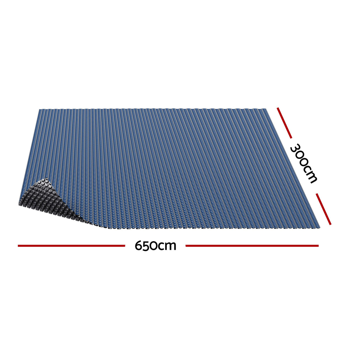 6.5 x 3m Pool Cover, 500 Micron Solar Blanket, Blue & Black Colour Set