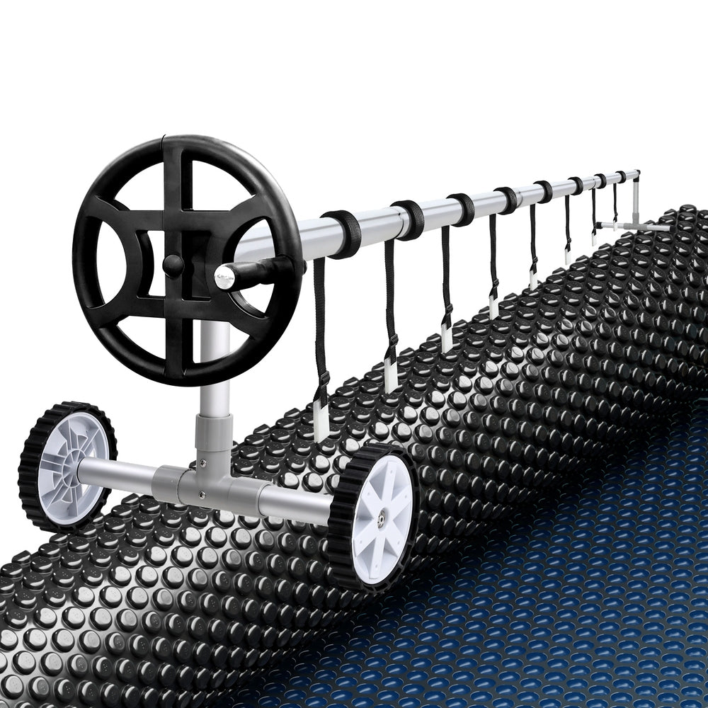 Pool Cover 600 Micron 7x4m w/ Roller 4m Swimming Pools Black Solar Blanket