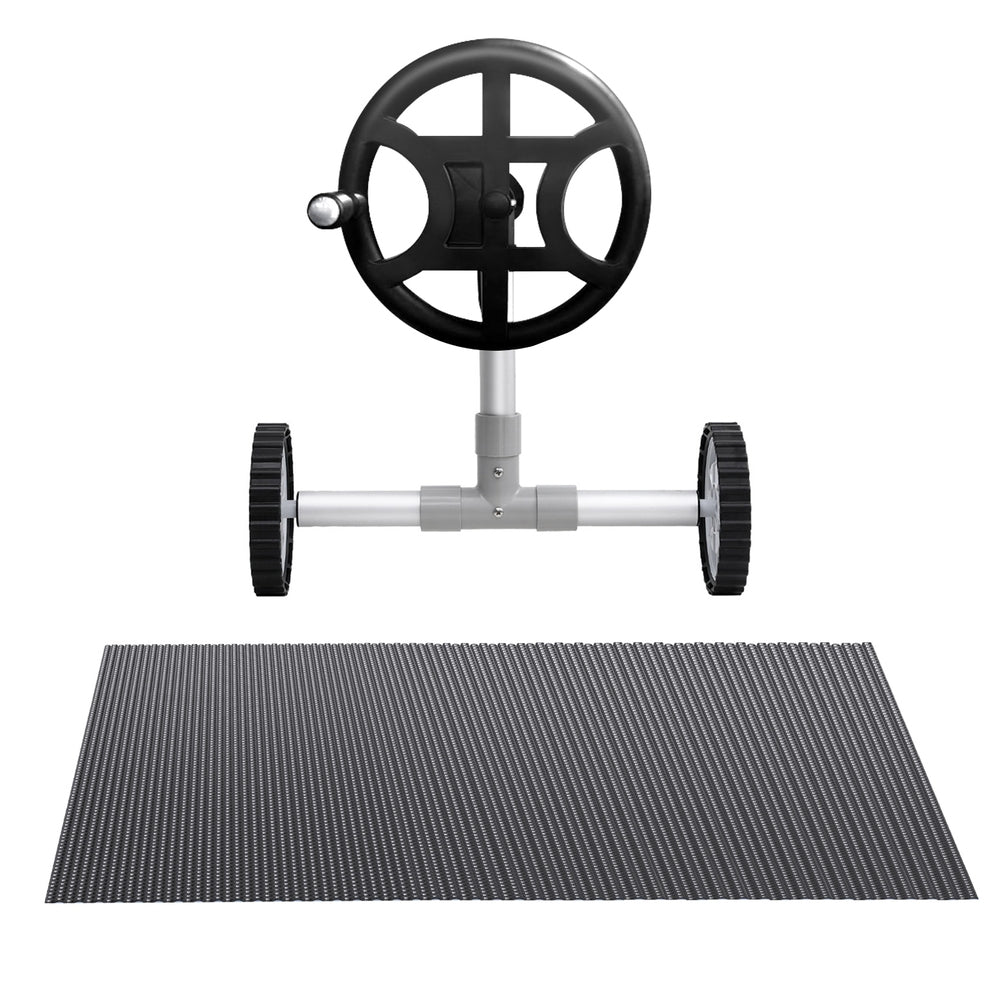 Pool Cover 600 Micron 7x4m w/ Roller 4m Swimming Pools Black Solar Blanket