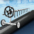 Pool Cover 600 Micron 7x4m w/ Roller 5.55m Swimming Pools Black Solar Blanket