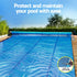 Aqua Buddy Pool Cover 600 Micron 7x4m w/ Blue Roller 5.55m Swimming Pools Sliver Solar Blanket