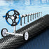 Aqua Buddy Pool Cover 600 Micron 8x4.2m w/ Blue Roller 5.55m Swimming Pools Black Solar Blanket