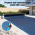 Pool Cover 500 Micron 8.5x4.2m w/ Blue Roller 5.55m Swimming Pools Black Solar Blanket