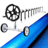 9x5M Solar Pool Cover with Adjustable Aluminium Roller 5.55m Width