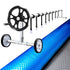9x5M Solar Pool Cover with Adjustable Aluminium Roller 5.55m Width