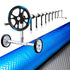 9.5x5m Solar Pool Cover with Aluminium Pool Roller Reel 500 Micron