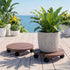 2‑Pack Plant Caddy – HDPE Rolling Pot Stand w/ Lockable Wheels, Brown