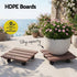 2‑Pack Plant Caddy – Square HDPE Rolling Pot Stand w/ Lockable Wheels