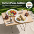 2 Person Insulated Picnic Basket Set with Foldable Wood Table Mat