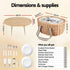 2 Person Insulated Picnic Basket Set with Foldable Wood Table