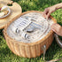 2 Person Insulated Picnic Basket Set with Foldable Wood Table
