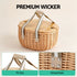 2 Person Insulated Picnic Basket Set with Foldable Wood Table
