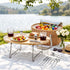 2 Person Insulated Picnic Basket Set with Foldable Wood Table