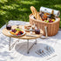 2 Person Insulated Picnic Basket Set with Foldable Wood Table