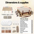 4 Person Insulated Picnic Basket Set with Foldable Wood Table Mat