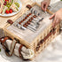 4 Person Insulated Picnic Basket Set with Foldable Wood Table Mat
